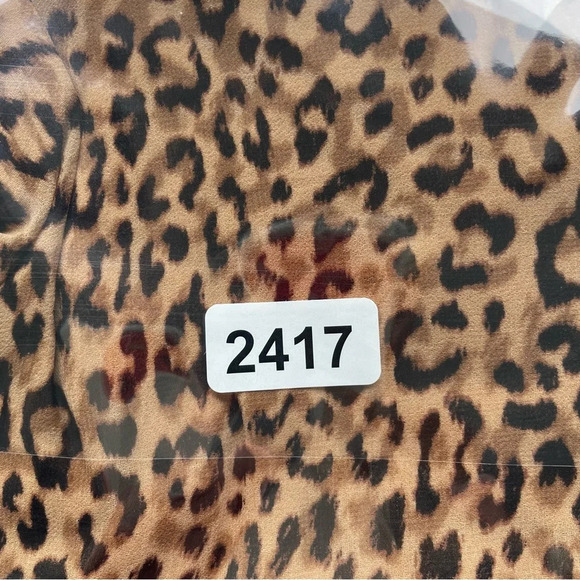 New! Charles Henry Brown Leopard Print Tiered Ruffle Dress nwt 22417 - Picture 11 of 11